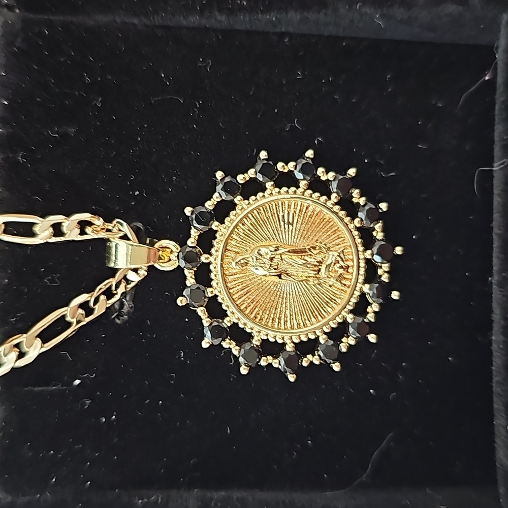 Virgin Mary Pendant and Necklace